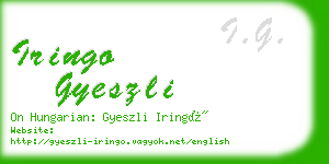 iringo gyeszli business card